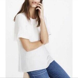Madewell Crepe Premiere Bow-Back in White